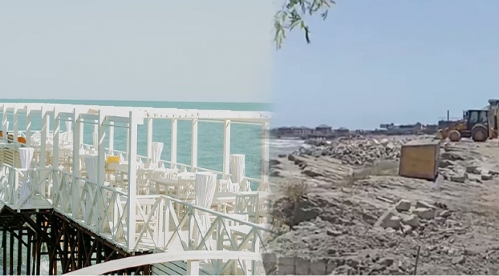 xezerin-sahilinde-qanunsuz-tikilen-hasarlar-ve-iashe-obyektleri-sokulur-video